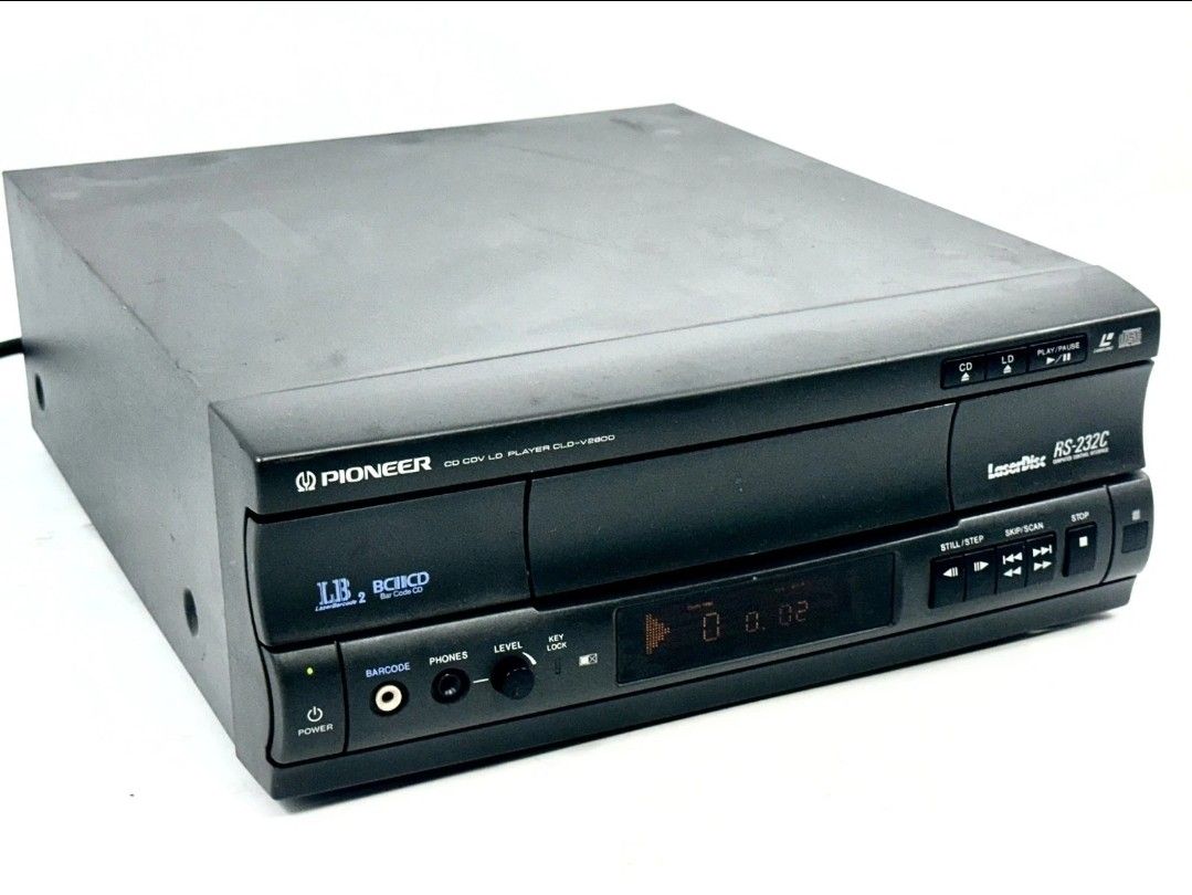 Pioneer CD CDV LD Player Model CLD-V2800 Laserdisc RS-232C, TESTED