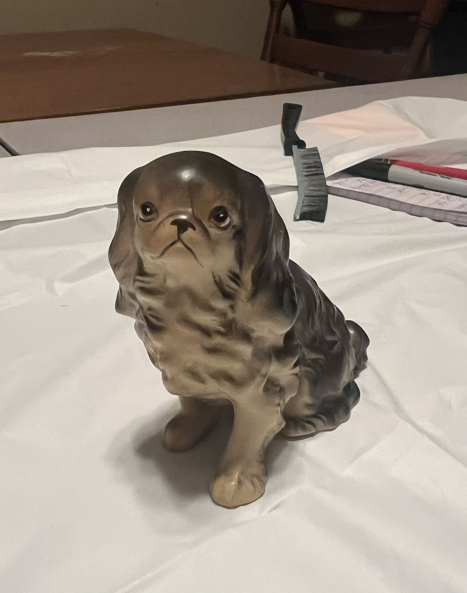 Ucagco Japan English Spaniel Dog Porcelain Ceramic Figurine Vintage Pet Figure