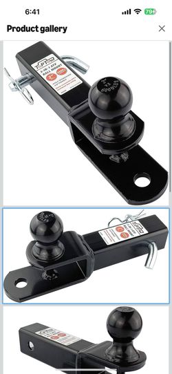 TOPTOW ATV/UTV Trailer Hitch Towing Ball Mounts, 2-Inch Ball, Clevis Pin, Fits 2-Inch Receiver