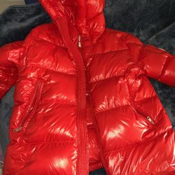 Red Moncler Puffer Jacket Size 5
