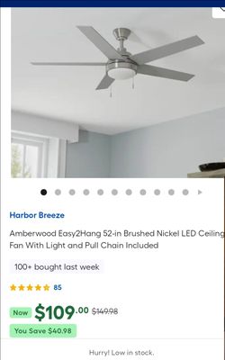 Led ceiling fan nickle
