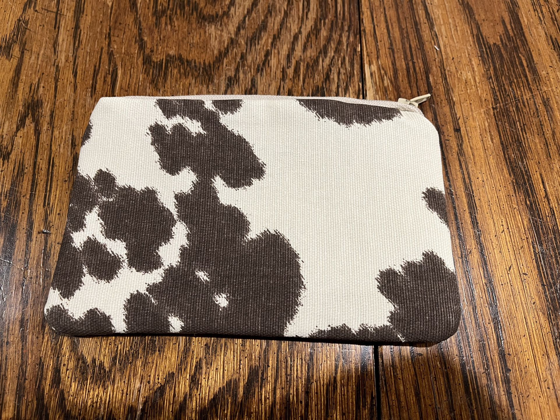 Cow Print/western Zipper Bag