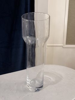 Extra-Large Clear Glass Floor Vase – Tall Decorative