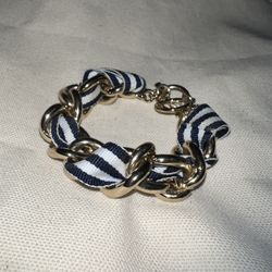 Gold Plated Stripe Bracelet 