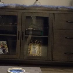 Wooden TV Stand with Storage