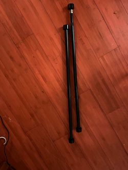 Black Tension Curtain Rods Set of 2