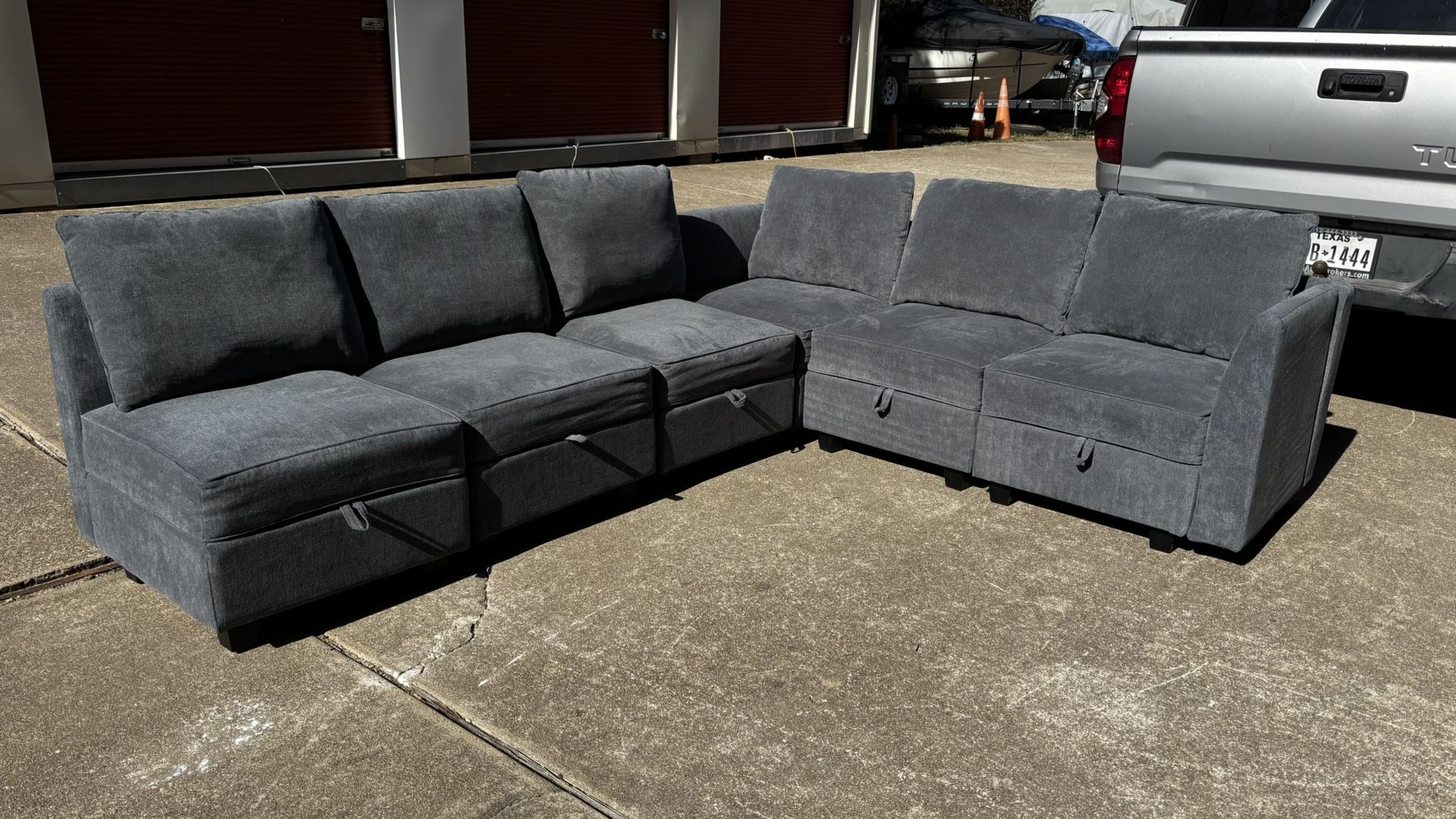 *FREE DELIVERY* 6 Pc Modular Storage Sectional