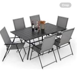 Outdoor Dinning Table And 6 Chairs