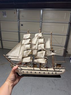 Wooden Sailboat Decorative