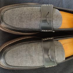Men's Penguin Black/Gray Loafers Size 11.5  Brand New