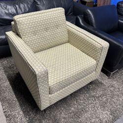 Honeycomb Pattern Chair with MCM Hairpin Legs