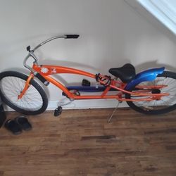 26-in Stretch Beachcomber Fantastic Four Orange Crush Lowrider Bicycle
