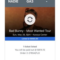 BAD BUNNY SUNDAY FLOOR SEAT!!!!!!! 