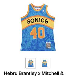 Authentic: Mitchell & Ness x Hebru Brantley NBA Seattle Supersonics Hebru Jersey XXL
