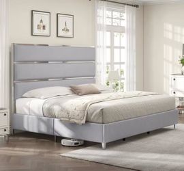 Queen size bed frame with mattress