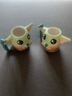 Star Wars Mandalorian Set of 2 The Child Baby Yoda Coffee Cup Mugs Zak Designs NWT