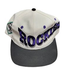 Vintage Colorado Rockies Hat The Game Big Logo Spell Out