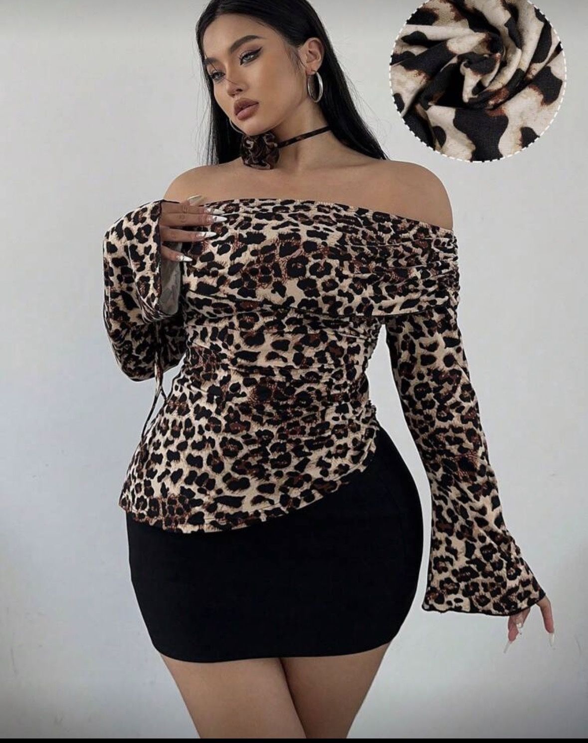 Leopard Long sleeve Blouse