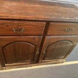 (1)-Brown Vintage solid wood Buffet