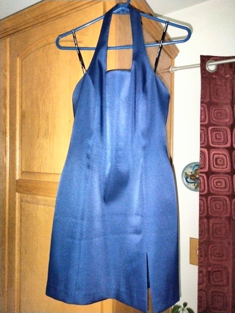 Navy Halter Dress