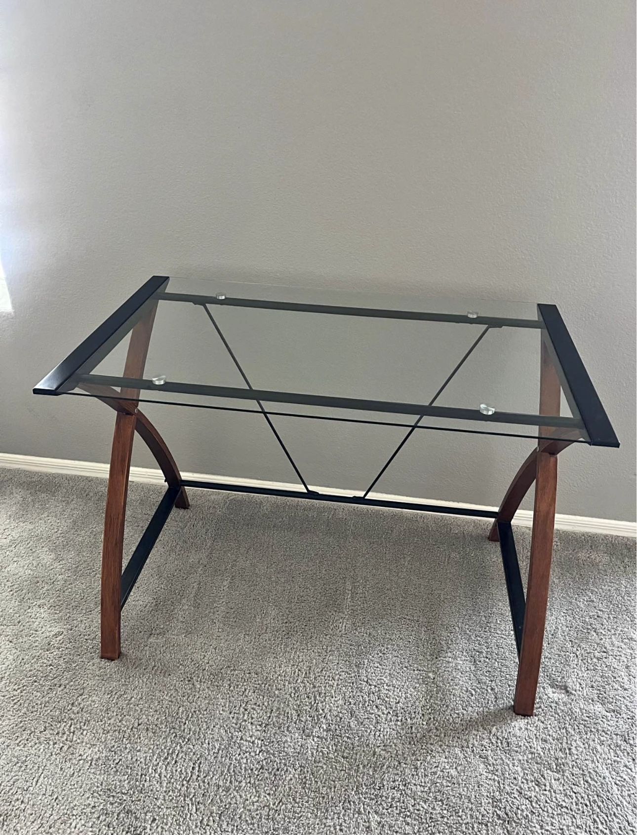 Glass Wooden Table