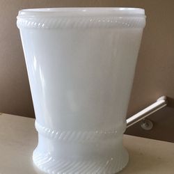 Vintage E.O. Brody Milk Glass Vase (8”)