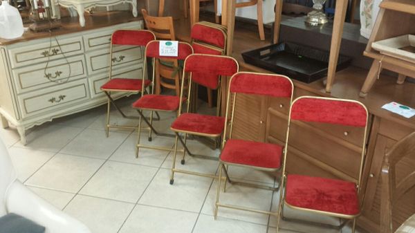 Red Velvet Folding Chairs For Sale In Palm Springs Fl Offerup