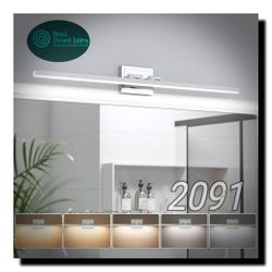 VOLISUN Modern Bathroom Vanity Light 48 inch, Rotatable, 30W Dimmable 5CCT Led Bathroom Light Fixture 