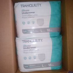   Adult Diapers Sz LG (4 Pack Case) ,$20