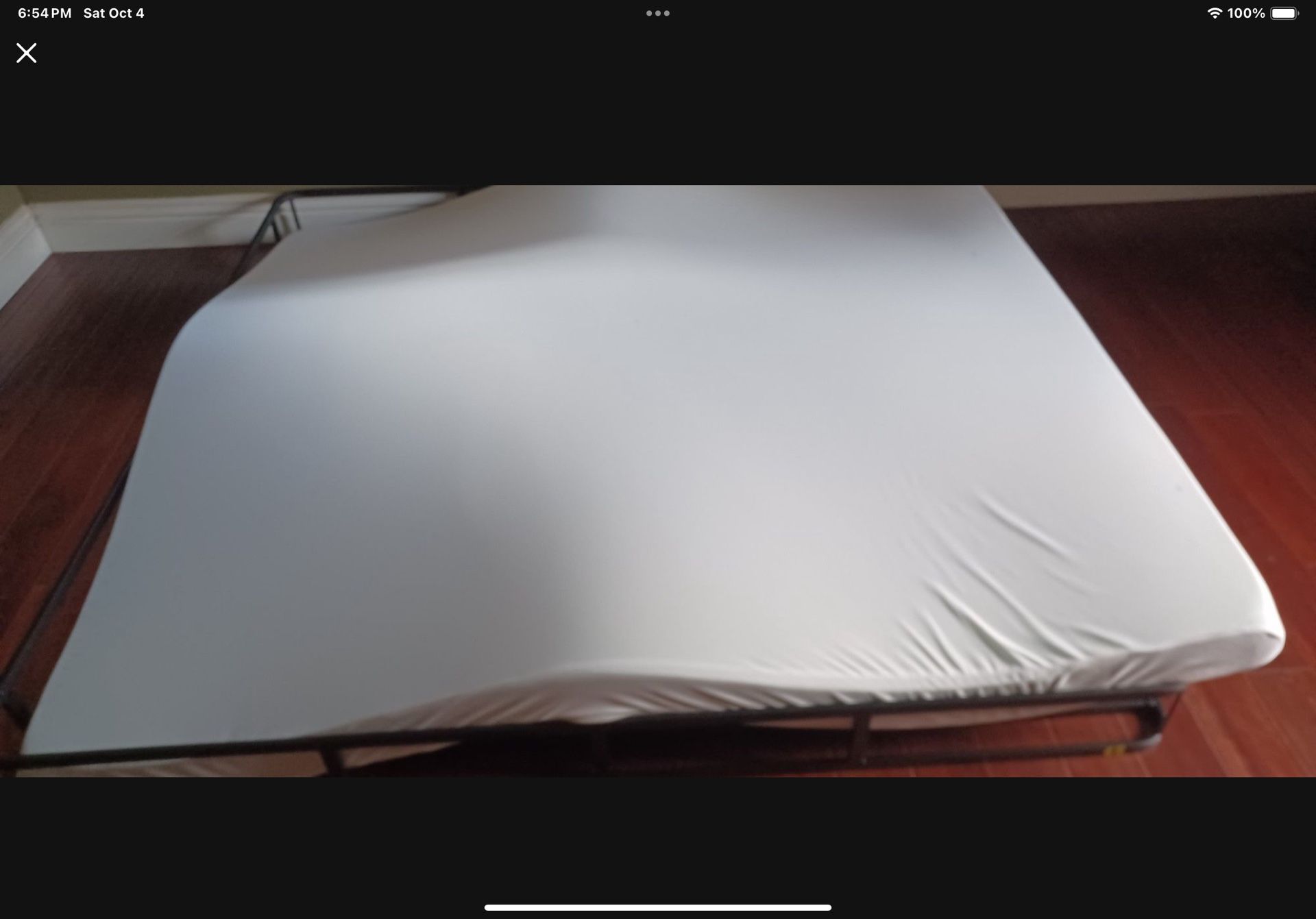 King Frame And Mattress Topper