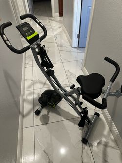 USLIM X817 5-in-1 Folding Exercise Bike – Magnetic Resistance – Gray/Black