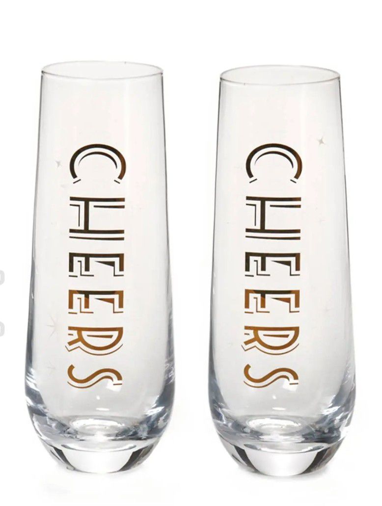 Stemless champagne flutes