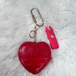 Heart Pouch Carabiner Keychain