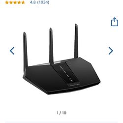Netgear® Nighthawk AX/5-Stream AX2400 Wi-Fi 6 Router, Black, RAX30-100NAS