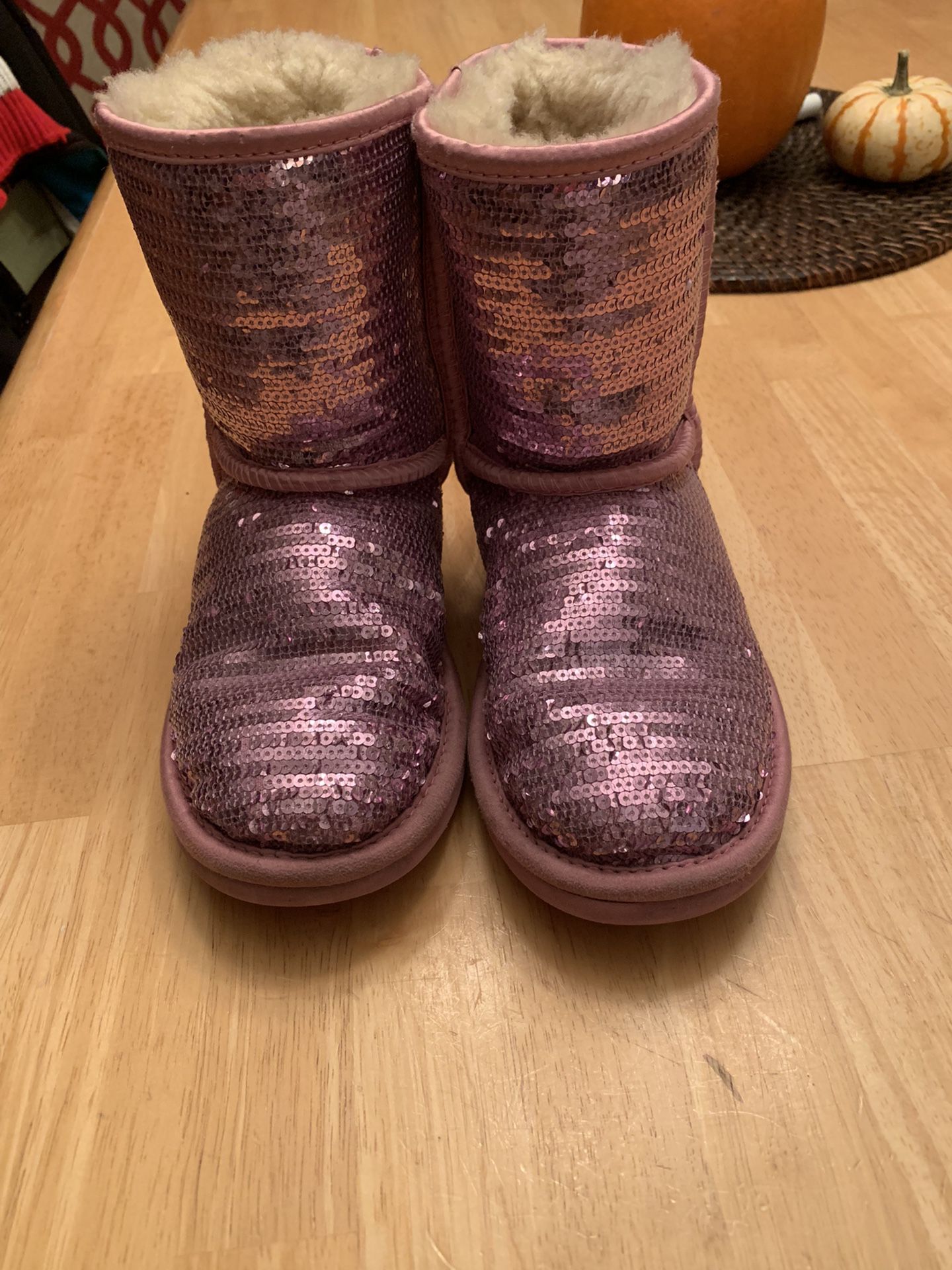 Ugh sequin pink boots