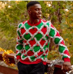 TACKY TINSEL CARDIGAN SWEATER