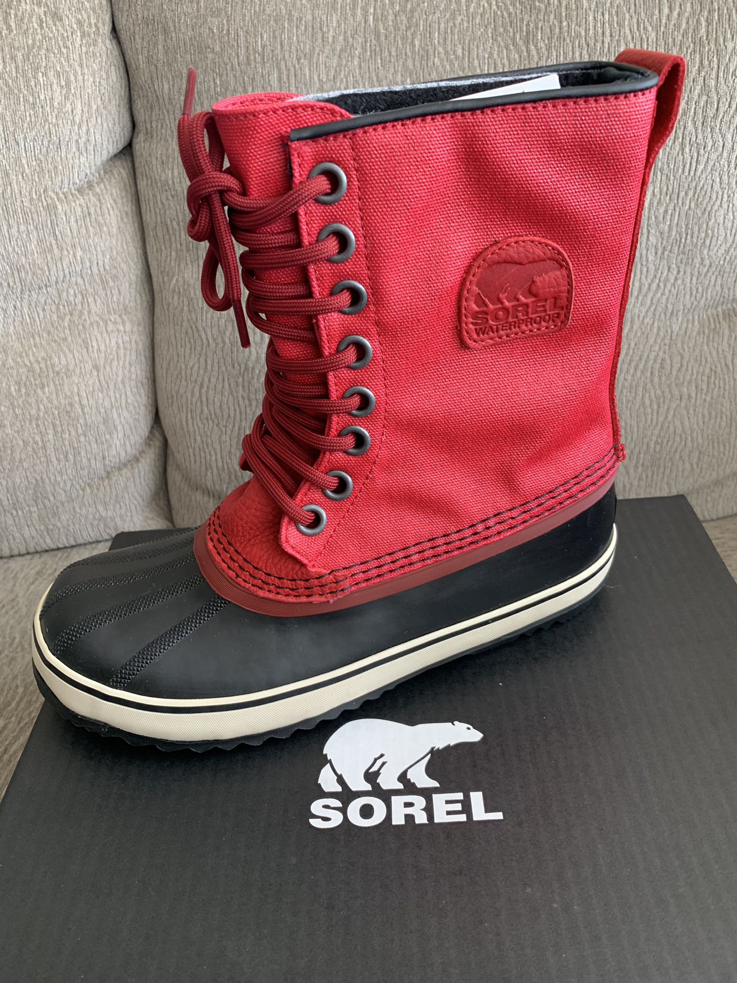 Sorel 1964 Premium CVS Boots in Candy Apple Red
