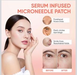 MicroGlow Eye Patches,Under Eye Patchs Hyaluronic Acid Eye Mask for Dark Circles for Women, Forehead Wrinkle & Smile Line Patches (1BOX(3 Pairs))