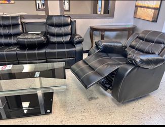 NEW RECLINING SOFA AND LOVESEAT, INCLUDING FREE DELIVERY ORDER HERE PAY UPON ARRIVAL