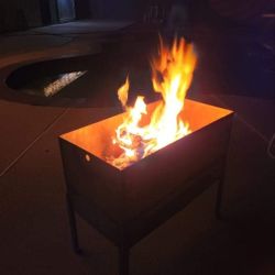 Handmade Fire Pit Box And  Comes With Firewood 