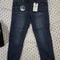 WallFlower Jeans Instastretch Skinny Stretch Distressed Blue 5-Pocket