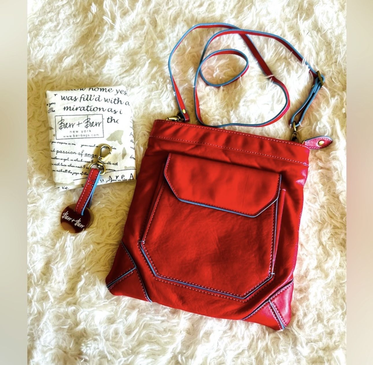 Barr + Barr Red Crossbody Bag