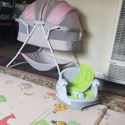 Baby Crib and Feed Chairs 