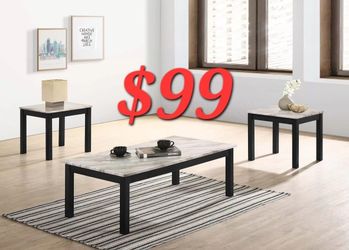 3PC SET COFFEE TABLE FINANCING IS EASY NO CREDIT IS OK