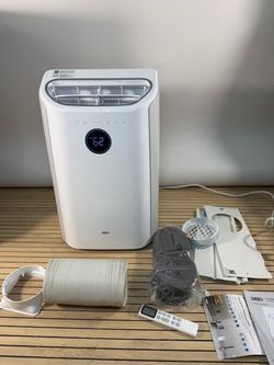 DREO Portable Air Conditioner 515S, 12000 BTU ASHRAE (8000 BTU DOE) Smart AC Unit for Bedroom with Drainage-free Cooling, Fan&Dehumidifier 3 in 1, APP