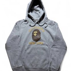 BAPE x OVO Ape Head Pullover Hoodie Gray  Size Medium