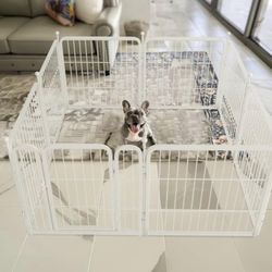 FXW Homeplus Indoor Outdoor NEW Dog Playpen White 24-in 12 panel PET HOME RV camping