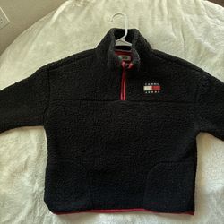 Tommy Jeans Fuzzy Quarter Zip Pullover Jacket