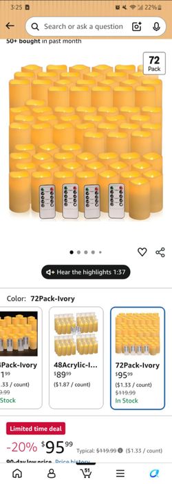 72 battery Operated candles brand new