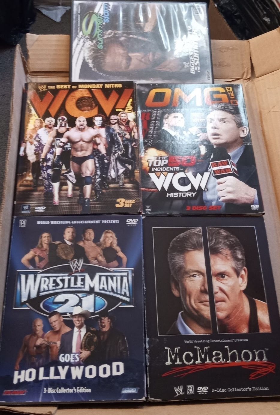 dvd wwe wrestlemania summerslam mcmahon nitro wcw